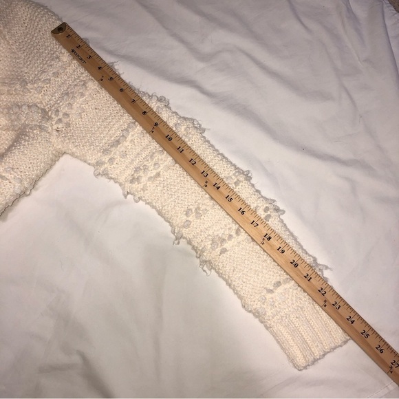 M Magaschoni Womens Size Small Sweater Knobby High Neck Long Sleeve Cream Cozy - Picture 7 of 7